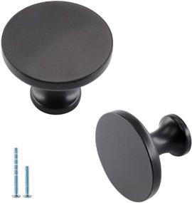 img 4 attached to 🔘 homdiy Black Cabinet Knob: Modern Matte Black Knobs - 10 Pack for Cupboards & Drawers