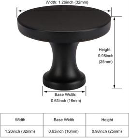 img 3 attached to 🔘 homdiy Black Cabinet Knob: Modern Matte Black Knobs - 10 Pack for Cupboards & Drawers