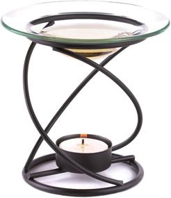 img 1 attached to Enhance Your Home with the Elegance of the Spiral Metal and Glass Fragrant Oil Warmer