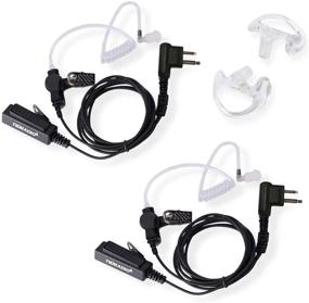 img 4 attached to TIDRADIO Walkie Talkie Earpiece with Mic - Motorola Earpiece 2 Pin Covert Acoustic Tube Radio Earpiece Compatible for CLS1410 CP110 CP200 GP300 CP040 (2-Pack)