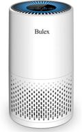 🌬️ bulex air purifier with h13 true hepa filter, hepa air purifier up to 404 ft², 4-stage filtration and purification for bedroom home office, nightlight sleep mode, white (california available) logo