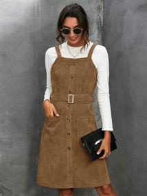 img 1 attached to Milumia Corduroy Sleeveless Pinafore Overall