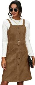 img 4 attached to Milumia Corduroy Sleeveless Pinafore Overall