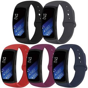 img 4 attached to 📱 OenFoto Compatible Gear Fit2 Pro/Fit2 Band, Silicone Replacement Straps for Samsung Gear Fit2 Pro SM-R365/Gear Fit2 SM-R360 Smartwatch