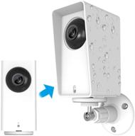 🌦️ enhanced weatherproof wall mount & protective case for wyze cam pan: anti-sun glare, uv protection, easy installation (white) logo