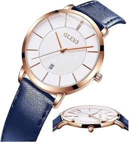 img 2 attached to 🕰️ Waterproof Calendar Wristwatches for Women - OLEVS Watches