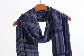 img 2 attached to Jeelow Lightweight Cotton/Linen Scarf: Stylish Light Shawl Wrap for Men & Women