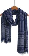 jeelow lightweight cotton/linen scarf: stylish light shawl wrap for men & women logo