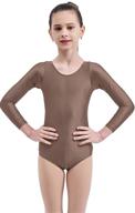 👯 mvefward kids girls roundneck leotard: premium dancewear for gymnastics and ballet логотип