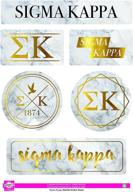 adorn your items with sigma kappa's marble theme sticker sheet! logo