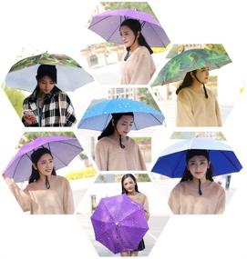 img 1 attached to ☂️ JANGANNSA Umbrella Adjustable Multifunction Headwear: Versatile Protection for All Weather Conditions