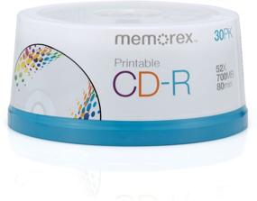 img 1 attached to Memorex 700MB/80-Minute 52x Printable CD-R 30-Pack Spindle: Discontinued by Manufacturer - Limited Stock!