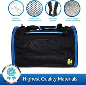 img 2 attached to Waterproof Foldable Pet Carrier by Pet Magasin: Collapsible Soft Transport Bag for Cats, Small Dogs & Other Pets - Ideal for Car & Plane Travel