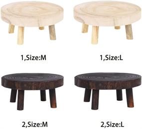 img 2 attached to 🪜 BWWNBY Wooden Step Stool Ladder Corner Wooden Stool - Multi-Purpose Round Stool for Kids and Adults, Ideal for Living Room, Bedroom, Balcony, Bathroom, Fishing, Picnic, Camping, and Outdoor Activities - Size M