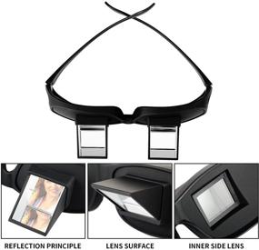 img 1 attached to 👓 Ленивые очки: кроватные призматические очки для удобного чтения и просмотра телевизора в кровати - черные, крупный размер