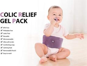 img 1 attached to 👩 Caring Mom Baby Colic Gas Relief Gel Pack - Microwavable & Reusable for Colic, Gas, and Upset Tummies in Infants & Babies - Safe & Non-Toxic (Purple)