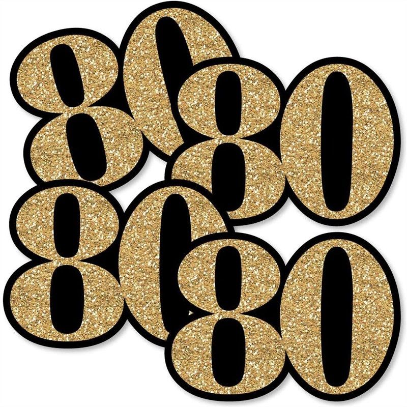 adult 80th birthday decorations essentials 로고