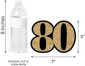 img 1 attached to Adult 80th Birthday Party Decorations DIY Essentials - Gold - Set of 20 by Big Dot of Happiness