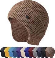 🧣 hirui knit beanie winter hats with ear covers: warm headwear for men, women, and kids логотип