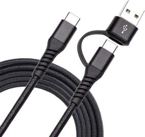 img 4 attached to 🔌 10ft USB-C to USB-C 60W Cable, Fast Charger QC & PD 2-in-1 USB-A/C to USB-C Cord Compatible with MacBook Pro/Air 2020/2019/2018, iPad Pro 2020/2019/2018, Samsung Galaxy S21, Type-C Laptops
