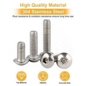 img 2 attached to 🔩 Leanking 1240PCS Stainless Steel Hex Socket Button Head Cap Screws Assortment Kit with Allen Wrenches and Portable Interlocking Storage Case