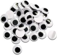 👀 150pcs 1 inch self-adhesive black plastic wiggle googly eyes stickers - diy arts crafts scrapbooking accessories by toaob logo