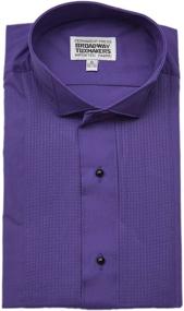 img 1 attached to Collar Purple Tuxedo Shirt Sleeve