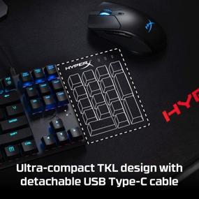 img 3 attached to 💡 HyperX Alloy Origins Core - Tenkeyless Mechanical Gaming Keyboard: Software Controlled Light & Macro Customization, Compact Form Factor, RGB LED Backlit & Clicky HyperX Blue Switch