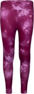 👖 hurley girls leggings: stylish black tie clothing for fashionable girls logo