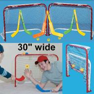 red/white ezgoal double mini folding goal logo