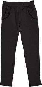 img 1 attached to 🌱 Girls Organic Cotton Stretch Leggings: Cozy Fleece Winter Pants for School, Play, and Warmth