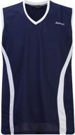 🌊 navy abstract rash guard: sleeveless mesh t-shirt swimsuit for men, boys, adults, kids & youth logo