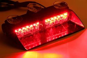 img 3 attached to 🚨 Enhance Your Vehicle's Safety with Jackey Awesome Car 16-LED 18 Flashing Mode Emergency Vehicle Dash Warning Strobe Flash Light (Red)