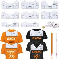 👕 11-pack tshirt ruler guide: perfect vinyl alignment for v-neck, crew neck adult youth children, center designs on clothes front and back! logo