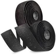 🚲 marque cork bike handlebar tape - premium bicycle bar wrap tape with real cork bits for road cycling and drop bars, superior comfort and confident steering (black) logo