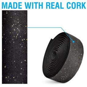 img 2 attached to 🚲 MARQUE Cork Bike Handlebar Tape - Premium Bicycle Bar Wrap Tape with Real Cork Bits for Road Cycling and Drop Bars, Superior Comfort and Confident Steering (Black)