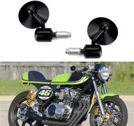 🏍️ enhance your motorcycle's style and safety with 3" round 7/8" cnc handle bar end mirrors for honda yamaha suzuki logo