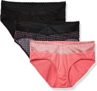 🩲 warner's blissful benefits no muffin top hipster panties 3-pack: ultimate comfort and flattering fit logo