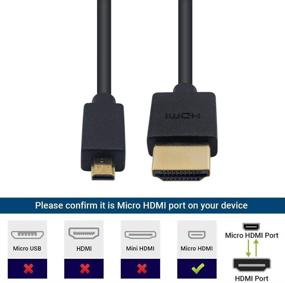 img 1 attached to Coiled Micro HDMI to HDMI Cable by Duttek – Supreme Slim Male Micro HDMI to Male HDMI Cable for Audio Return Channel, 4K, 3D, and 1080P – 1.2M/4FT