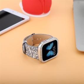 img 1 attached to Bling Bands Compatible With Apple Watch Band 38Mm 40Mm 42Mm 44Mm Case Cell Phones & Accessories