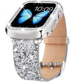 img 4 attached to Bling Bands Compatible With Apple Watch Band 38Mm 40Mm 42Mm 44Mm Case Cell Phones & Accessories