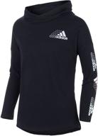 👧 adidas girls' clothing - little t shirt in melange heather logo