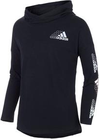 img 4 attached to 👧 Adidas Girls' Clothing - Little T Shirt in Melange Heather