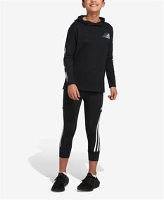 img 1 attached to 👧 Adidas Girls' Clothing - Little T Shirt in Melange Heather