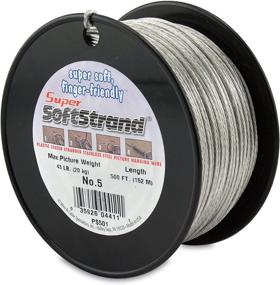 img 1 attached to 🔗 High-performance SuperSoftstrand 500-Feet Vinyl Coated Stranded Stainless Steel Picture Wire