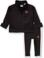 stylish and sporty: puma girls track jacket black for active girls' clothing logo