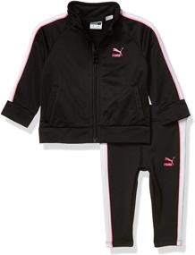 img 2 attached to Stylish and Sporty: PUMA Girls Track Jacket Black for Active Girls' Clothing