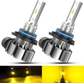 img 4 attached to 🌫️ ZonCar 9006 HB4 Led Fog Light Bulbs: 3000K Yellow, 4000 Lumens, 10W High Power Fog Light – Long-lasting, Waterproof, Pack of 2