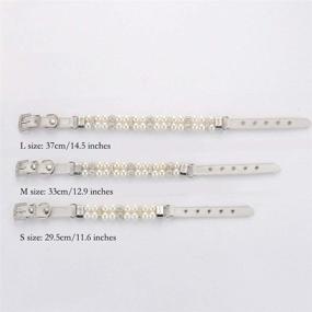 img 1 attached to 🐾 LucaSng Pet Collar: Pearls and Rhinestone Bling, Adjustable Necklace Strap for Dogs Cats - Perfect Accessories for Wedding, Birthday Party, and Holidays