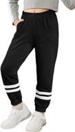👖 batermoon striped sweatpants: stylish and comfy athletic girls' clothing - perfect for pants & capris logo